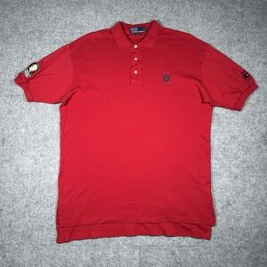 Vintage Polo Ralph Lauren Polo Shirt Men's Size‎ Medium Red Golf Crest 90s RCGA
